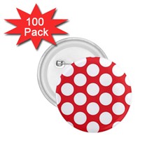 Red Polkadot 1 75  Button (100 Pack) by Zandiepants