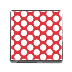 Red Polkadot Memory Card Reader With Storage (square) by Zandiepants