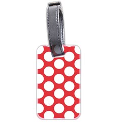 Red Polkadot Luggage Tag (two Sides) by Zandiepants
