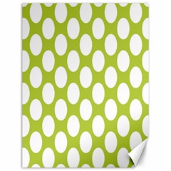 Spring Green Polkadot Canvas 12  x 16  (Unframed)