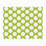 Spring Green Polkadot Glasses Cloth (Small, Two Sided) Front