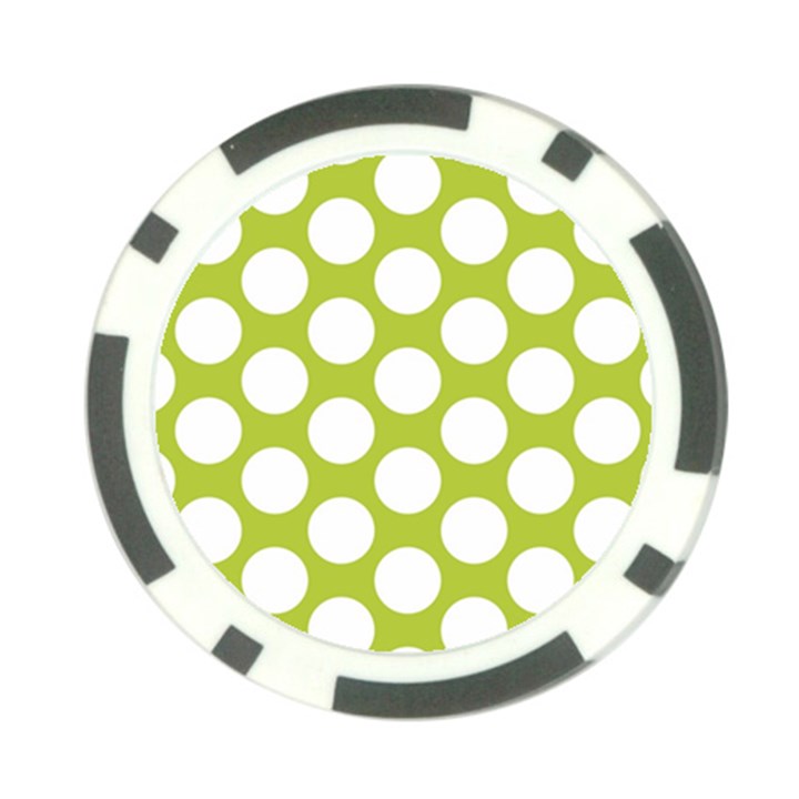 Spring Green Polkadot Poker Chip