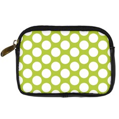 Spring Green Polkadot Digital Camera Leather Case