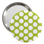 Spring Green Polkadot 3  Handbag Mirror Front