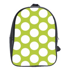 Spring Green Polkadot School Bag (XL)