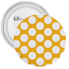 Sunny Yellow Polkadot 3  Button by Zandiepants