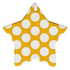 Sunny Yellow Polkadot Star Ornament by Zandiepants