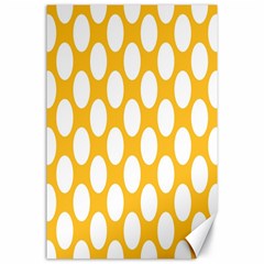 Sunny Yellow Polkadot Canvas 24  X 36  (unframed) by Zandiepants