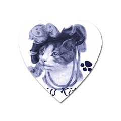 Miss Kitty Blues Magnet (heart)