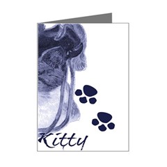 Miss Kitty Blues Mini Greeting Card by misskittys