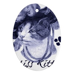 Miss Kitty Blues Oval Ornament (two Sides)