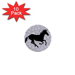 Unicorn On Starry Background 1  Mini Button (10 Pack) by StuffOrSomething