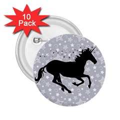 Unicorn On Starry Background 2 25  Button (10 Pack) by StuffOrSomething