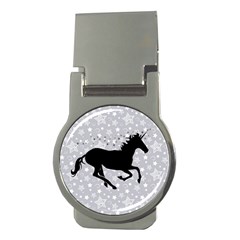 Unicorn On Starry Background Money Clip (round) by StuffOrSomething