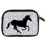 Unicorn on Starry Background Digital Camera Leather Case Back