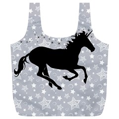 Unicorn On Starry Background Reusable Bag (xl)