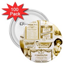 Parisgoldentower 2 25  Button (100 Pack)