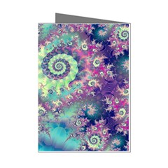 Violet Teal Sea Shells, Abstract Underwater Forest Mini Greeting Cards (pkg Of 8) by DianeClancy