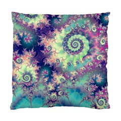 Violet Teal Sea Shells, Abstract Underwater Forest Cushion Case (one Side) by DianeClancy