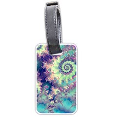 Violet Teal Sea Shells, Abstract Underwater Forest Luggage Tag (one Side) by DianeClancy