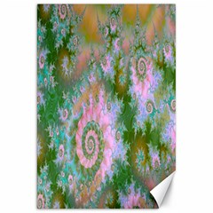 Rose Forest Green, Abstract Swirl Dance Canvas 20  X 30  (unframed) by DianeClancy