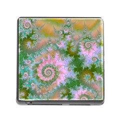 Rose Forest Green, Abstract Swirl Dance Memory Card Reader With Storage (square) by DianeClancy