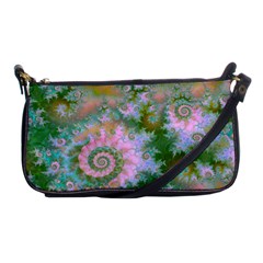 Rose Forest Green, Abstract Swirl Dance Evening Bag by DianeClancy