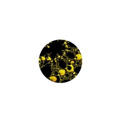 Special Fractal 04 Yellow 1  Mini Button by ImpressiveMoments
