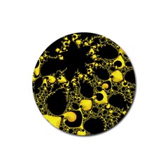 Special Fractal 04 Yellow Drink Coasters 4 Pack (round) by ImpressiveMoments