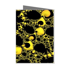 Special Fractal 04 Yellow Mini Greeting Card (8 Pack) by ImpressiveMoments