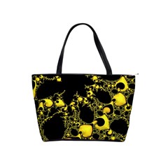 Special Fractal 04 Yellow Large Shoulder Bag by ImpressiveMoments