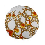 Special Fractal 04 Orange 15  Premium Round Cushion  Front