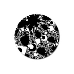 Special Fractal 04 B&w Magnet 3  (round) by ImpressiveMoments