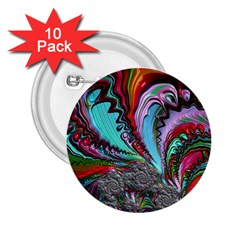 Special Fractal 02 Red 2 25  Button (10 Pack)