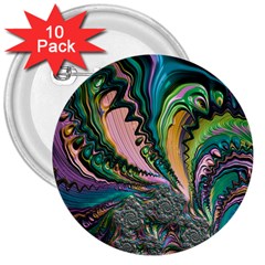 Special Fractal 02 Purple 3  Button (10 Pack) by ImpressiveMoments