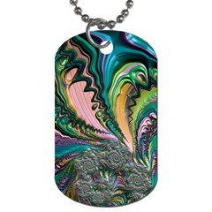 Special Fractal 02 Purple Dog Tag (one Sided) by ImpressiveMoments