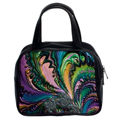 Special Fractal 02 Purple Classic Handbag (two Sides) by ImpressiveMoments