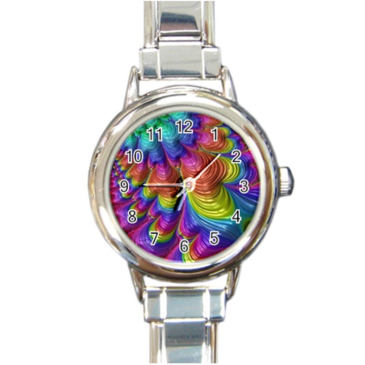 Radiant Sunday Neon Round Italian Charm Watch