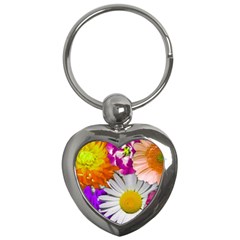 Lovely Flowers,purple Key Chain (Heart)