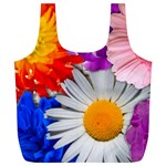 Lovely Flowers, Blue Reusable Bag (XL) Front