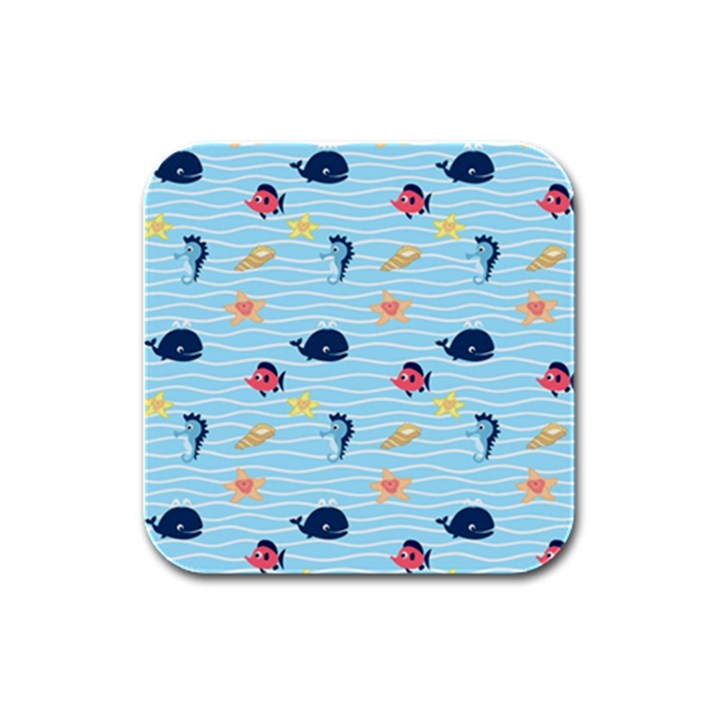 Fun Fish of the Ocean Drink Coasters 4 Pack (Square)