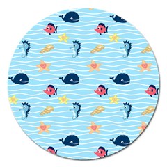 Fun Fish Of The Ocean Magnet 5  (round) by StuffOrSomething