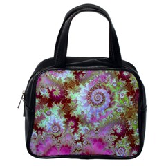 Raspberry Lime Delight, Abstract Ferris Wheel Classic Handbag (one Side) by DianeClancy