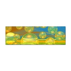 Golden Days, Abstract Yellow Azure Tranquility Bumper Sticker by DianeClancy