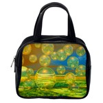 Golden Days, Abstract Yellow Azure Tranquility Classic Handbag (One Side) Front