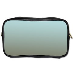 Blue Gold Gradient Travel Toiletry Bag (two Sides) by zenandchic