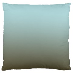 Blue Gold Gradient Large Cushion Case (single Sided)  by zenandchic