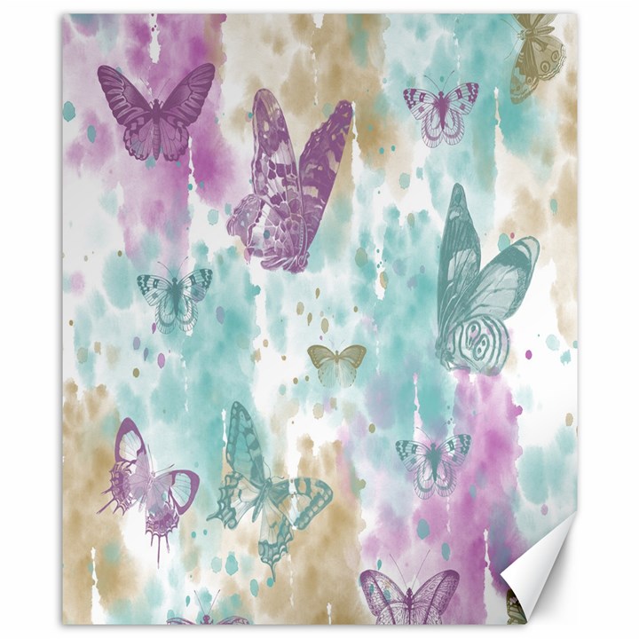 Joy Butterflies Canvas 8  x 10  (Unframed)