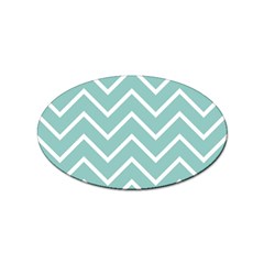 Blue And White Chevron Sticker (oval)