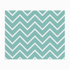 Blue And White Chevron Glasses Cloth (small, Two Sided)